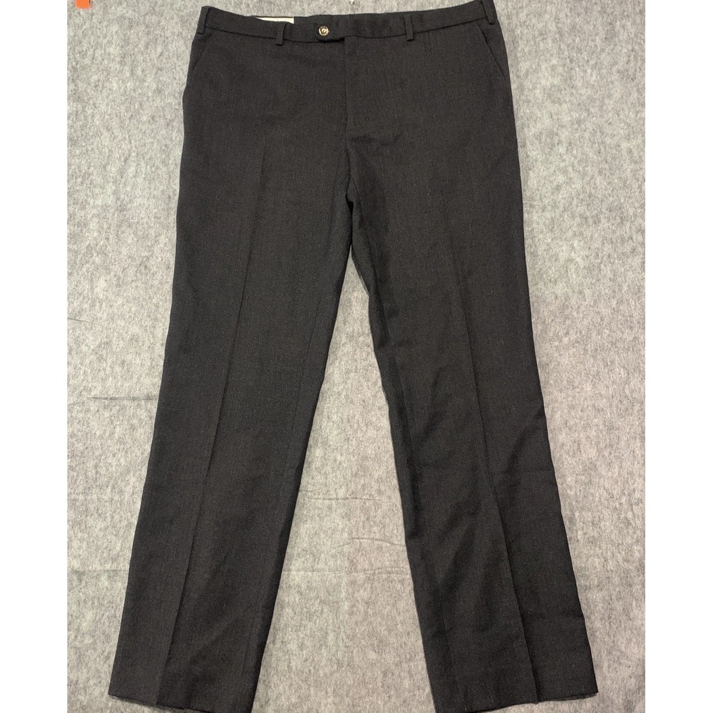 Der Wildschutz Men's Gray 100% Wool Formal Pants Slacks Trouser EU 56 (US 40x32)